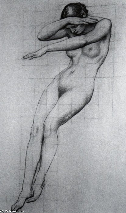 WikiOO.org - Encyclopedia of Fine Arts - Maleri, Artwork Herbert James Draper - Study For Clyties Of The Mist -