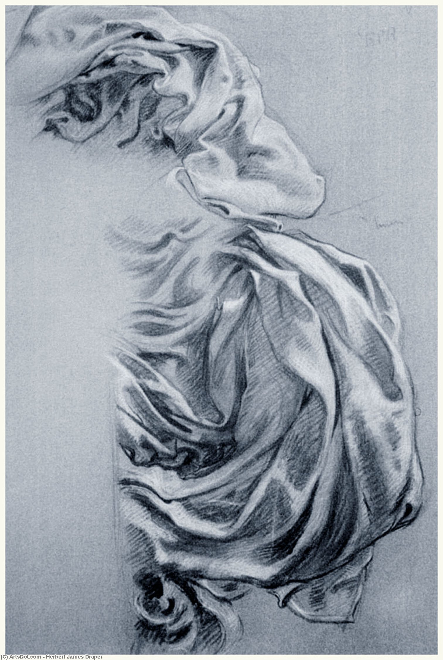 WikiOO.org - Encyclopedia of Fine Arts - Maleri, Artwork Herbert James Draper - Study For Juno's Cloak In Prospero