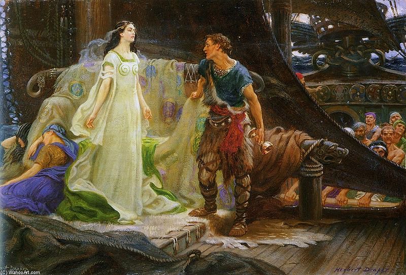 Wikioo.org - The Encyclopedia of Fine Arts - Painting, Artwork by Herbert James Draper - Tristan And Isolde