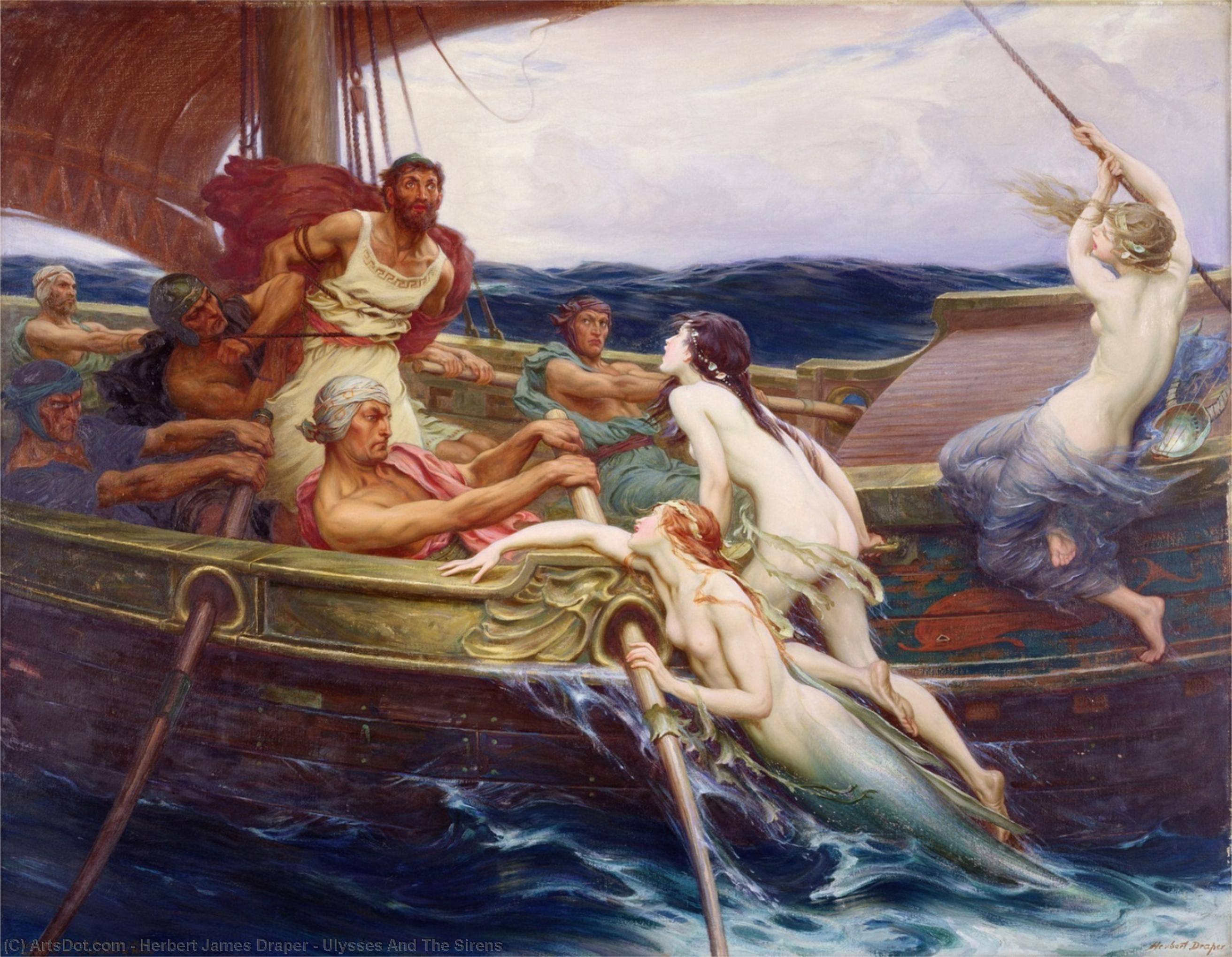 Wikioo.org - The Encyclopedia of Fine Arts - Painting, Artwork by Herbert James Draper - Ulysses And The Sirens