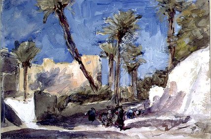 Wikioo.org - The Encyclopedia of Fine Arts - Painting, Artwork by Hercules Brabazon Brabazon - The Date Palms At Elche