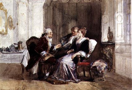 WikiOO.org - Encyclopedia of Fine Arts - Maľba, Artwork Herman Frederik Carel Ten Kate - Conversation After Coffee