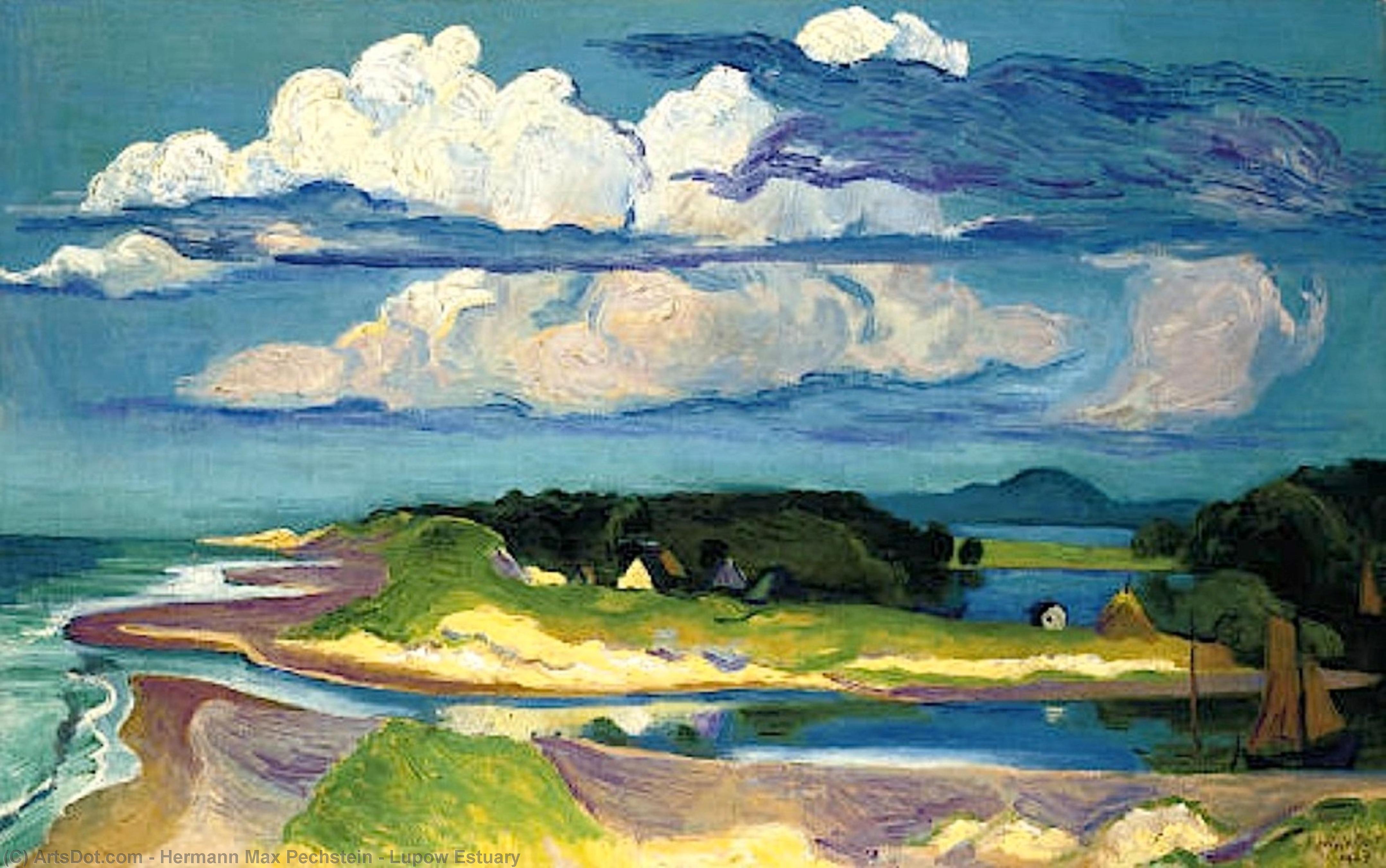 Wikioo.org - The Encyclopedia of Fine Arts - Painting, Artwork by Hermann Max Pechstein - Lupow Estuary