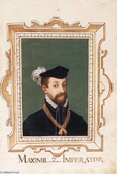 Wikioo.org - The Encyclopedia of Fine Arts - Painting, Artwork by Hieronymus Beck Von Leopoldsdorf - Portrait Of Emperor Maximilian Ii