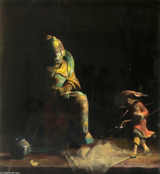 Wikoo.org - موسوعة الفنون الجميلة - اللوحة، العمل الفني Hopvsep Pushman - The War God