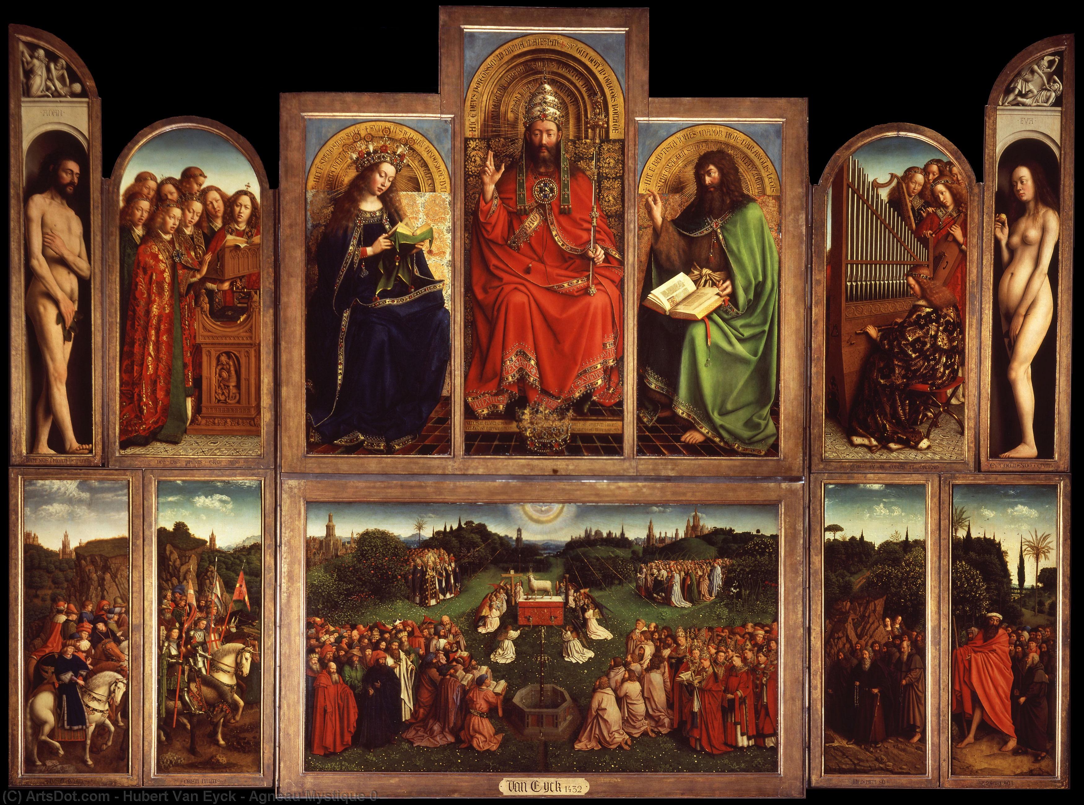 WikiOO.org - Енциклопедія образотворчого мистецтва - Живопис, Картини
 Hubert Van Eyck - Agneau Mystique 0