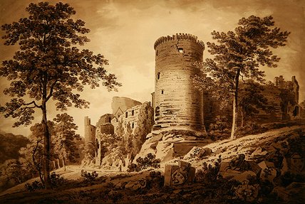 WikiOO.org - Güzel Sanatlar Ansiklopedisi - Resim, Resimler Hugh William Williams - Castle Ruins