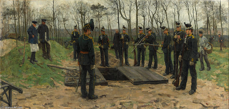 Wikioo.org – L'Encyclopédie des Beaux Arts - Peinture, Oeuvre de Isaac Lazarus Israels - Funérailles militaires