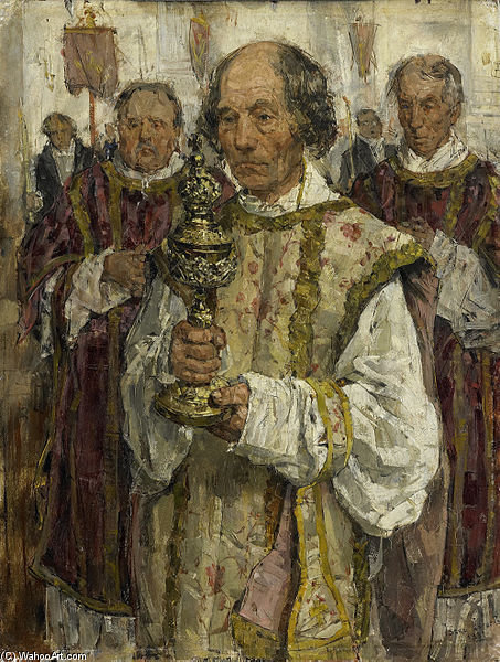 Wikioo.org - The Encyclopedia of Fine Arts - Painting, Artwork by Isaac Lazarus Israels - Procession In The Hague
