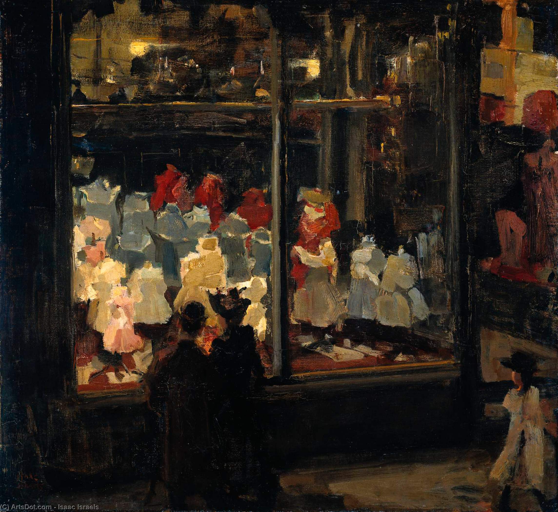 Wikioo.org - The Encyclopedia of Fine Arts - Painting, Artwork by Isaac Lazarus Israels - Shop Window