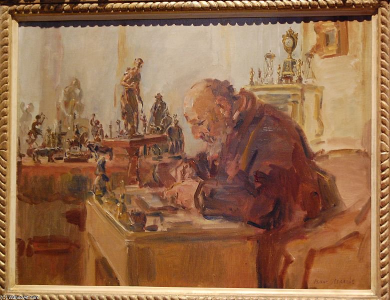 WikiOO.org - Encyclopedia of Fine Arts - Maleri, Artwork Isaac Lazarus Israels - The Collector Painting