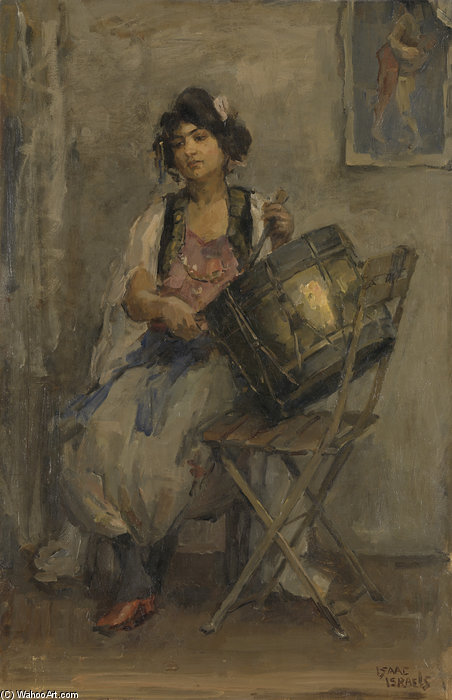 Wikioo.org - สารานุกรมวิจิตรศิลป์ - จิตรกรรม Isaac Lazarus Israels - Two Drummer Girl
