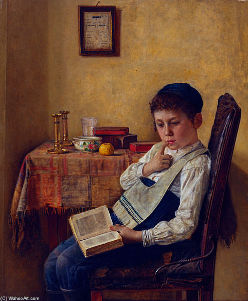 WikiOO.org - אנציקלופדיה לאמנויות יפות - ציור, יצירות אמנות Isidor Kaufmann - A Yeshiva Boy