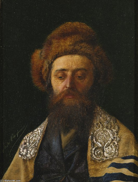 Wikioo.org - สารานุกรมวิจิตรศิลป์ - จิตรกรรม Isidor Kaufmann - Portrait Of A Rabbi With Tallit
