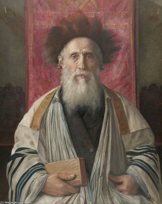 WikiOO.org - Енциклопедія образотворчого мистецтва - Живопис, Картини
 Isidor Kaufmann - Portrait Of A Rabbi