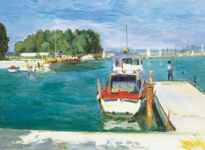 Wikioo.org - สารานุกรมวิจิตรศิลป์ - จิตรกรรม Istvan Boldizsar - Port At Lake Balaton