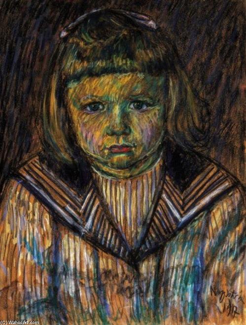 WikiOO.org - Encyclopedia of Fine Arts - Maľba, Artwork Istvan Nagy - Little Girl In A Middy Blouse
