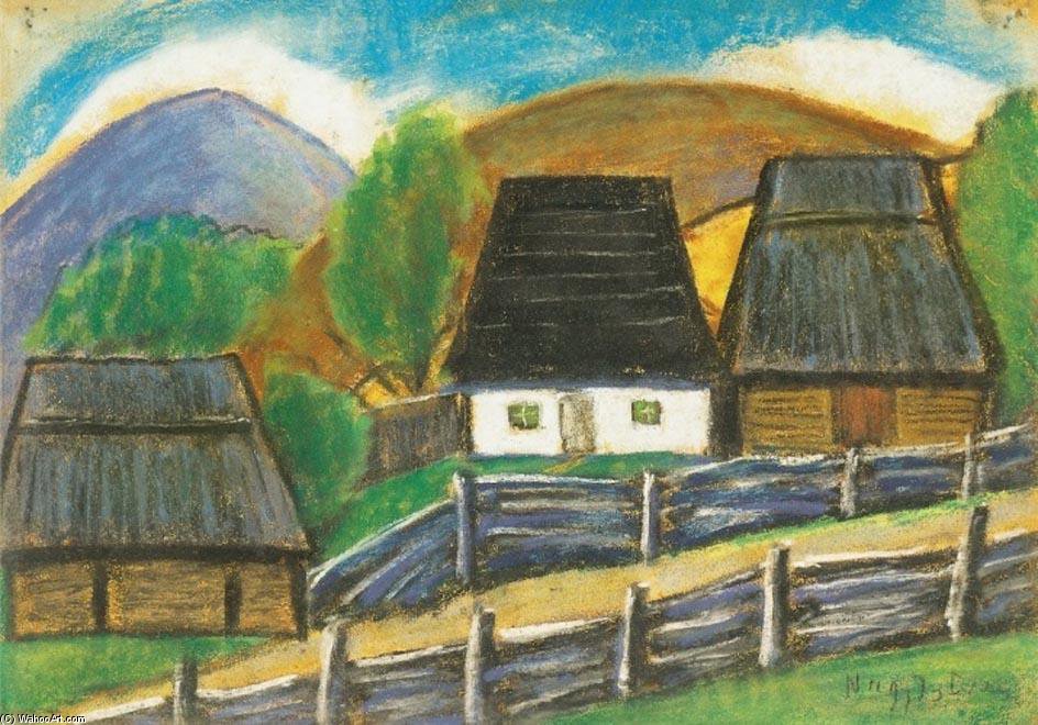 Wikioo.org - The Encyclopedia of Fine Arts - Painting, Artwork by Istvan Nagy - Transylvania Village Detail