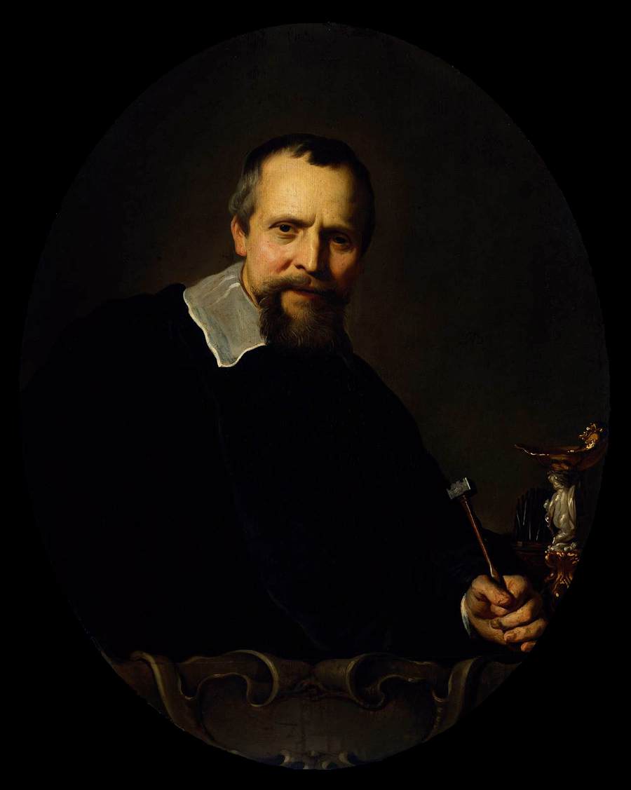 Wikioo.org - The Encyclopedia of Fine Arts - Painting, Artwork by Jacob Adriaensz Backer - Portrait Of Johannes Lutma