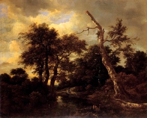 WikiOO.org - Güzel Sanatlar Ansiklopedisi - Resim, Resimler Jacob Isaakszoon Van Ruisdael (Ruysdael) - Marshy Woodland Landscape