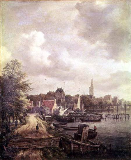 Wikioo.org - The Encyclopedia of Fine Arts - Painting, Artwork by Jacob Isaakszoon Van Ruisdael (Ruysdael) - View Of Amsterdam