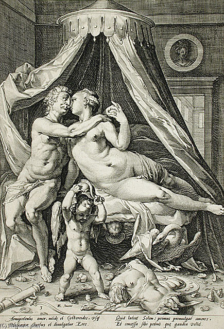 WikiOO.org - Encyclopedia of Fine Arts - Maľba, Artwork Jacob Matham - Mars And Venus