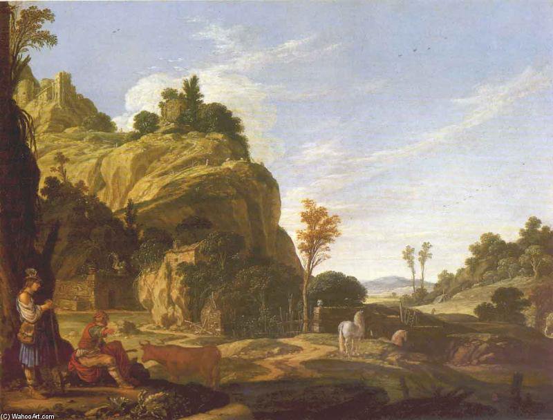 Wikioo.org - The Encyclopedia of Fine Arts - Painting, Artwork by Jacob Symonsz Pynas - Landscape With Mercury And Battus