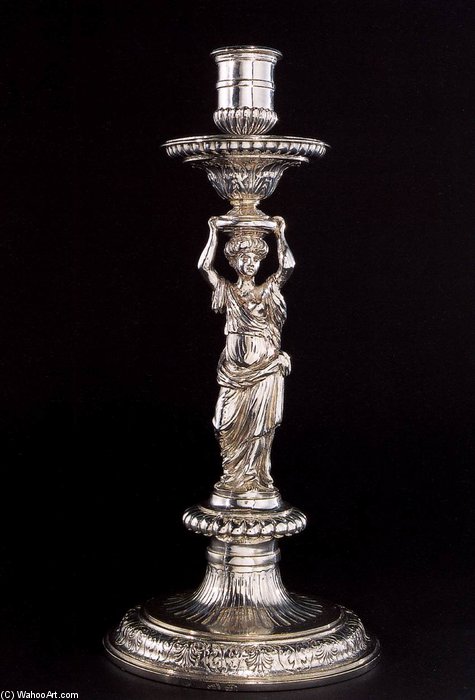 Wikioo.org - The Encyclopedia of Fine Arts - Painting, Artwork by Jacob Van Walscapelle - Silver Candlestick