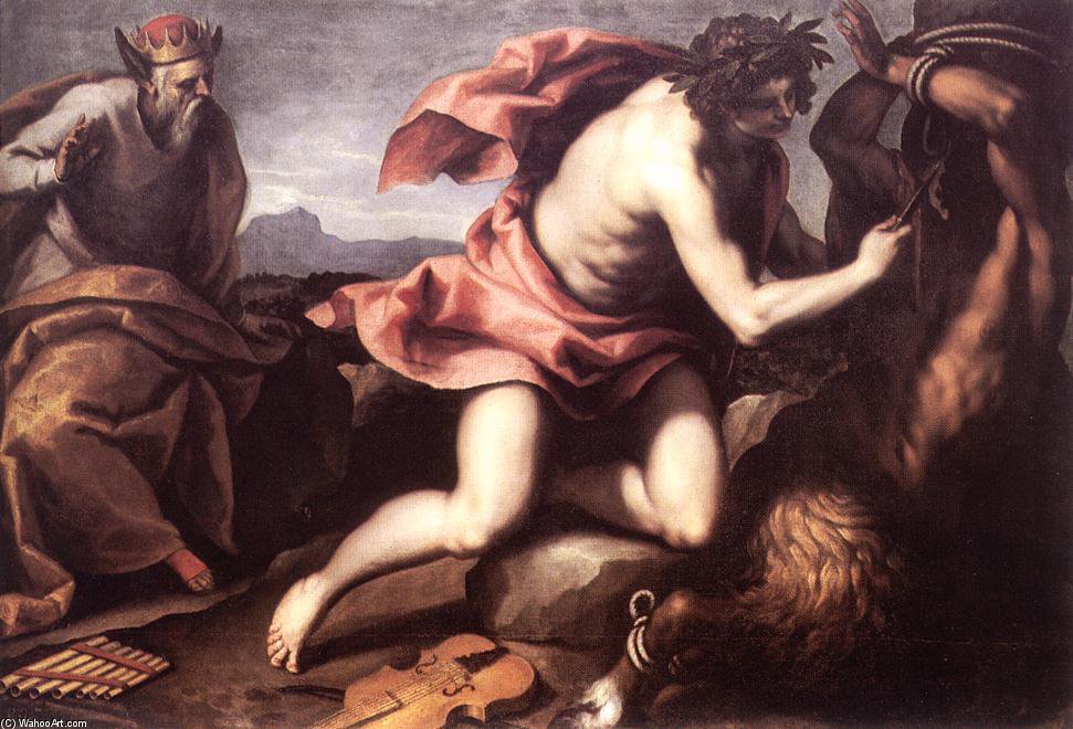 Wikioo.org - สารานุกรมวิจิตรศิลป์ - จิตรกรรม Palma Giovane - Apollo And Marsyas
