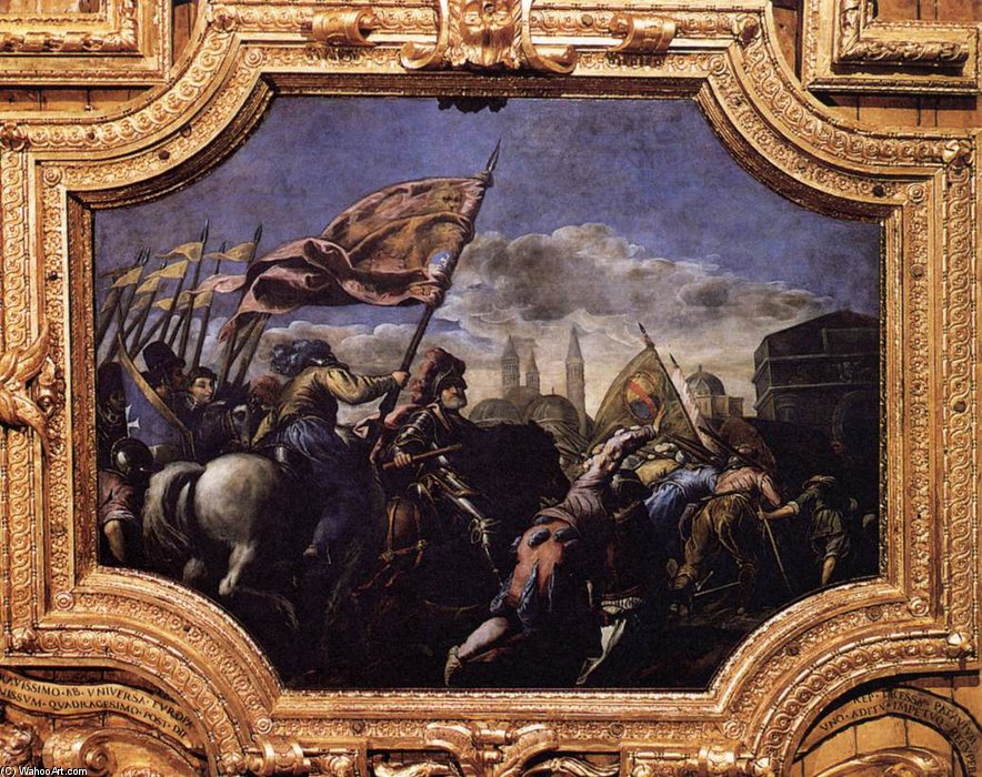 Wikioo.org - The Encyclopedia of Fine Arts - Painting, Artwork by Palma Giovane - Conquest Of Padua