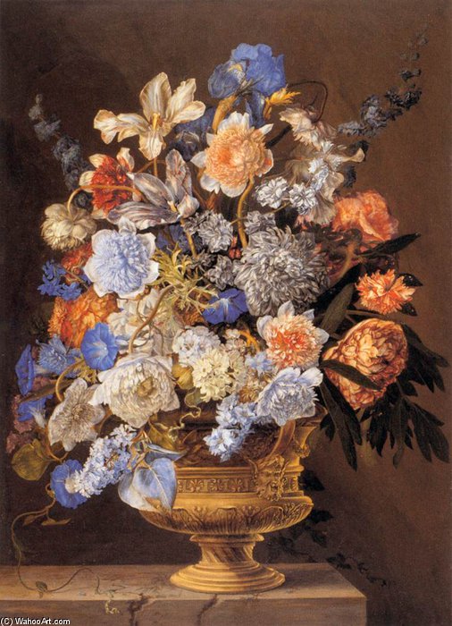 Wikioo.org - The Encyclopedia of Fine Arts - Painting, Artwork by Jacques I Bailly - Bouquet Of Flowers
