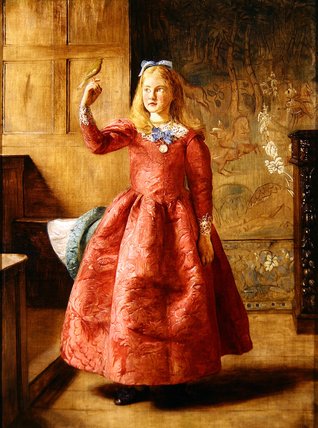 Wikioo.org - The Encyclopedia of Fine Arts - Painting, Artwork by James Archer - Girl With Linnet