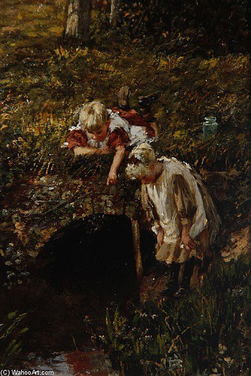 WikiOO.org - Енциклопедія образотворчого мистецтва - Живопис, Картини
 James Charles - The Young Anglers