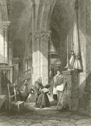 WikiOO.org - אנציקלופדיה לאמנויות יפות - ציור, יצירות אמנות James Duffield Harding - Church Of Polignac
