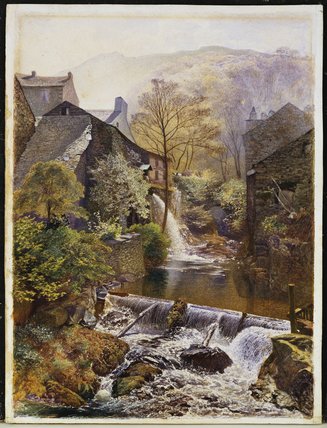 Wikioo.org - The Encyclopedia of Fine Arts - Painting, Artwork by James Duffield Harding - The Old Water Mill