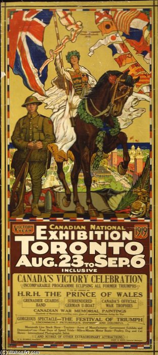 WikiOO.org - 백과 사전 - 회화, 삽화 James Edward Hervey Macdonald - Canadian National Exhibition Poster, Toronto