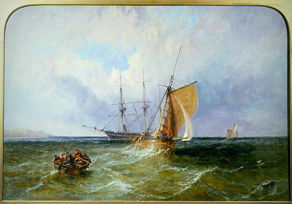 Wikioo.org - สารานุกรมวิจิตรศิลป์ - จิตรกรรม James Edwin Meadows - Shipping Off The Coast -