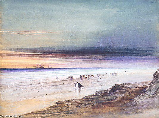 Wikioo.org – L'Enciclopedia delle Belle Arti - Pittura, Opere di James Hamilton - scena spiaggia