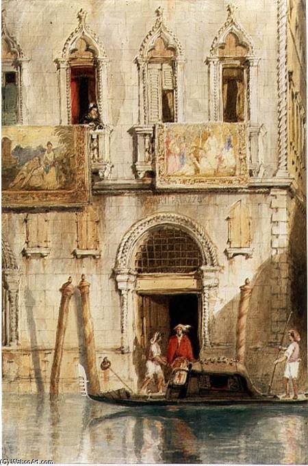 WikiOO.org - Εγκυκλοπαίδεια Καλών Τεχνών - Ζωγραφική, έργα τέχνης James Holland - The Steps Of The Palazzo Foscari