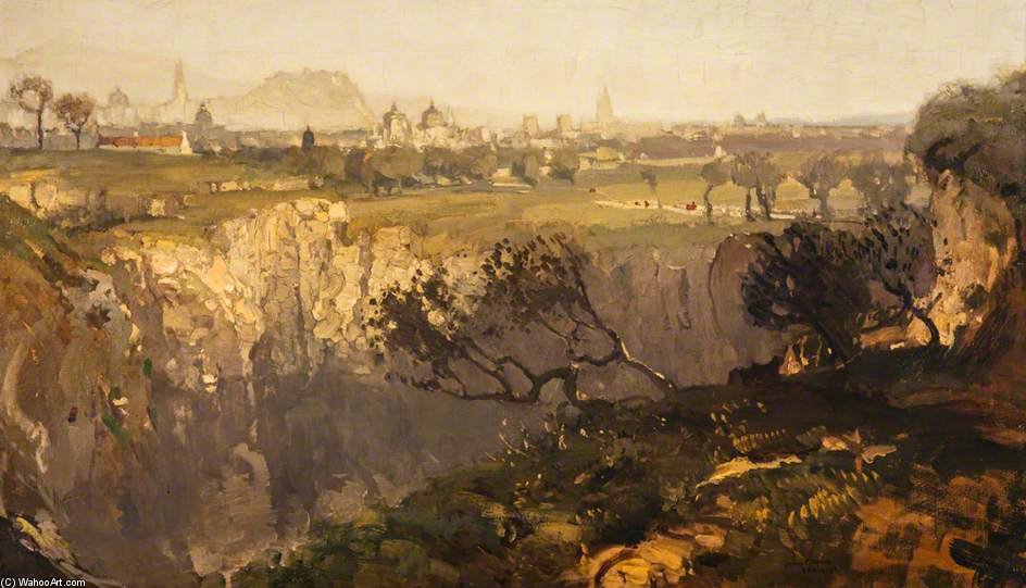 Wikioo.org - The Encyclopedia of Fine Arts - Painting, Artwork by James Paterson - Edinburgh From Craigleith