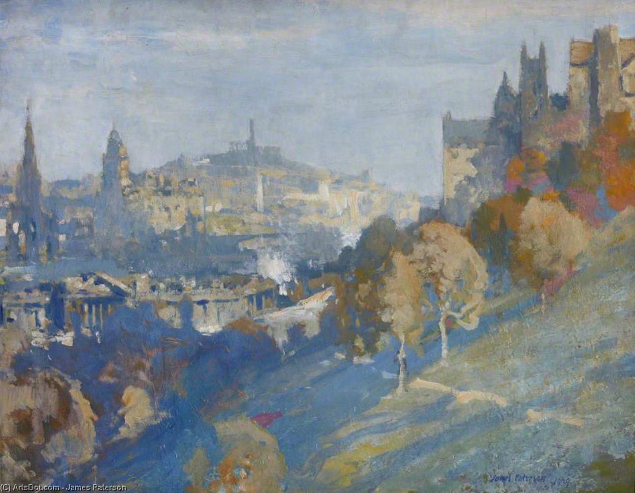 Wikioo.org - The Encyclopedia of Fine Arts - Painting, Artwork by James Paterson - From The Castle To The Calton Hill
