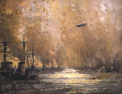 Wikioo.org - The Encyclopedia of Fine Arts - Painting, Artwork by James Paterson - The German Fleet After Surrender,