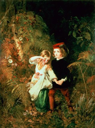 Wikioo.org - The Encyclopedia of Fine Arts - Painting, Artwork by James Sant - Children In The Wood