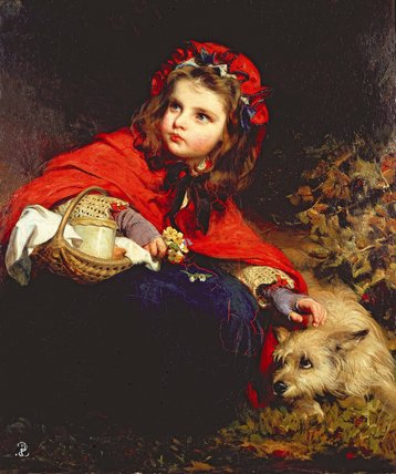 WikiOO.org - Encyclopedia of Fine Arts - Schilderen, Artwork James Sant - Little Red Riding Hood