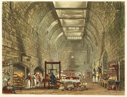 WikiOO.org - Encyclopedia of Fine Arts - Lukisan, Artwork James Stephanoff - Ancient Kitchen, Windsor Castle