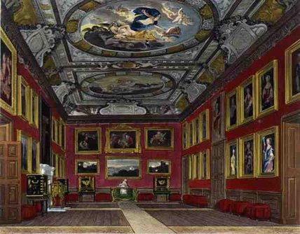 WikiOO.org - Encyclopedia of Fine Arts - Målning, konstverk James Stephanoff - Queen's State Bedchamber, Windsor Castle