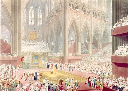 Wikioo.org - The Encyclopedia of Fine Arts - Painting, Artwork by James Stephanoff - The Coronation Of King George Iv