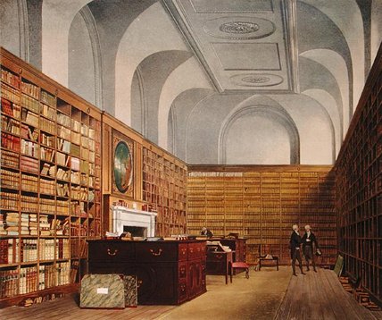 Wikioo.org - The Encyclopedia of Fine Arts - Painting, Artwork by James Stephanoff - The King's Library, Buckingham House