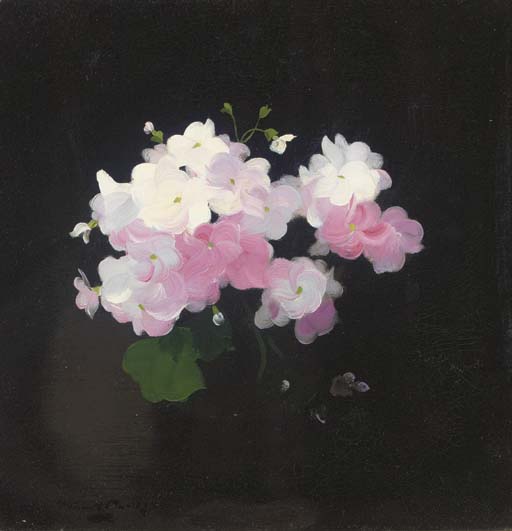 WikiOO.org - Encyclopedia of Fine Arts - Maalaus, taideteos James Stuart Park - Pink And White Camellias