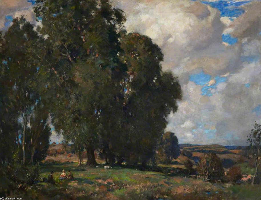 Wikioo.org - The Encyclopedia of Fine Arts - Painting, Artwork by James Whitelaw Hamilton - Landscape, Kirkcudbright